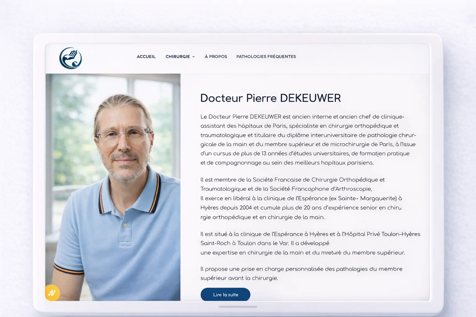 Mystorie projet Docteur Deckower chirurgie de la main parcours patient et architecture SEO