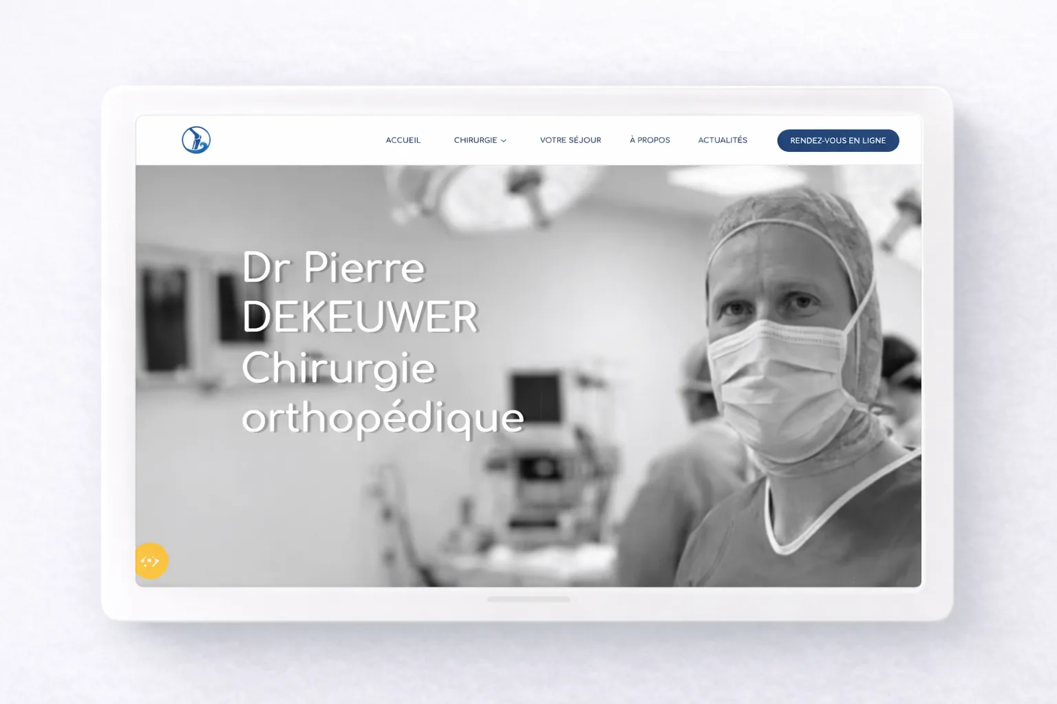 Mystorie projet Dr Dekeuwer vitrine médicale chirurgie du genou