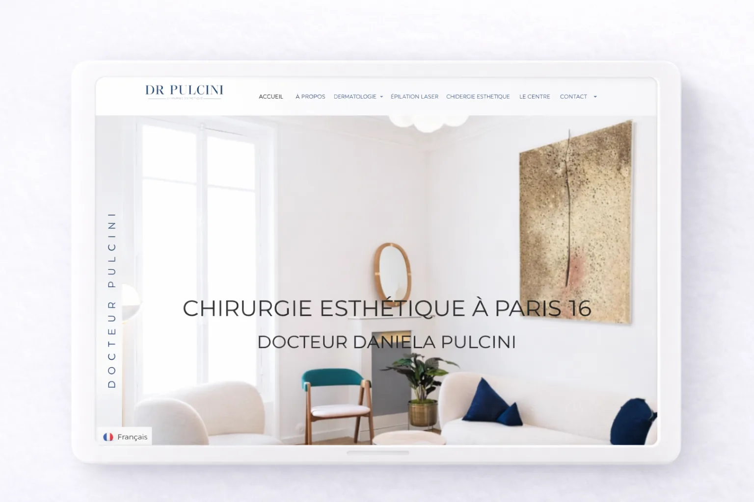 Mystorie projet Dr Pulcini site vitrine chirurgie esthétique