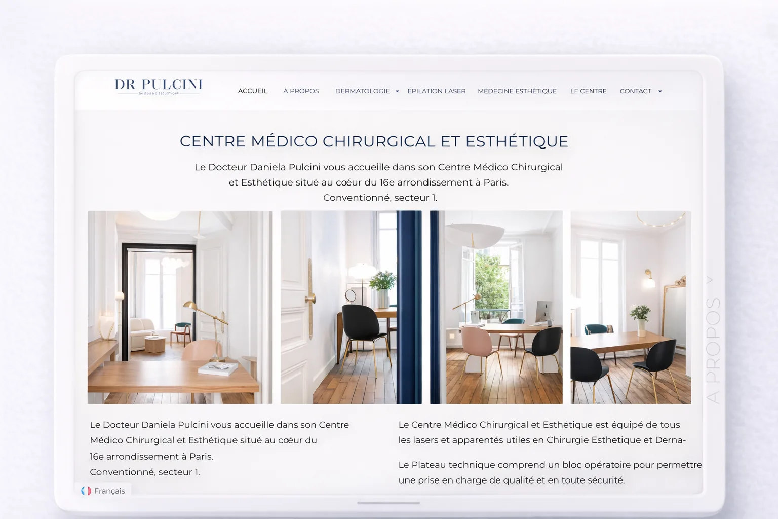 Mystorie projet Dr Pulcini version multilingue et performance technique