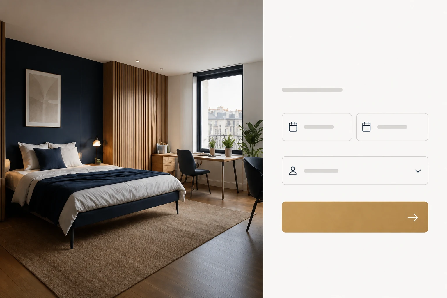 Interface panoramique de réservation d'un appartement Coco Community