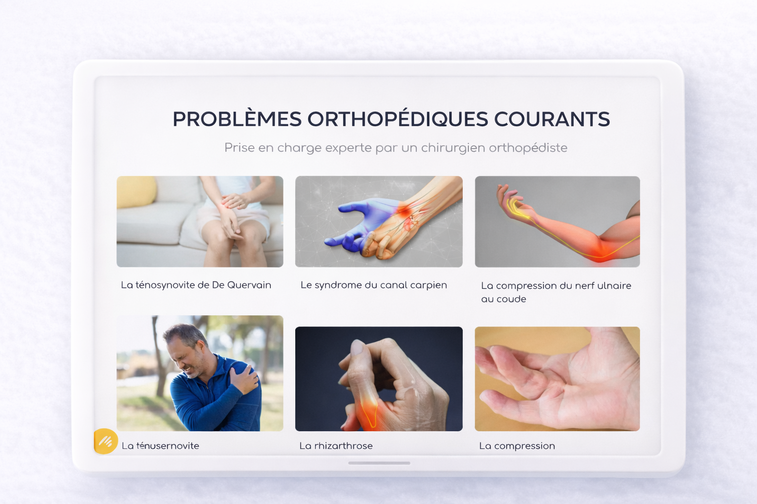 Pathologies fréquentes chirurgie de la main