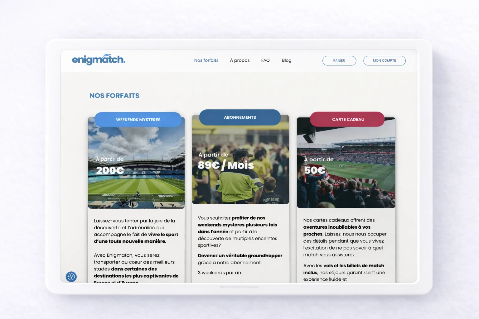 Forfaits enigMatch