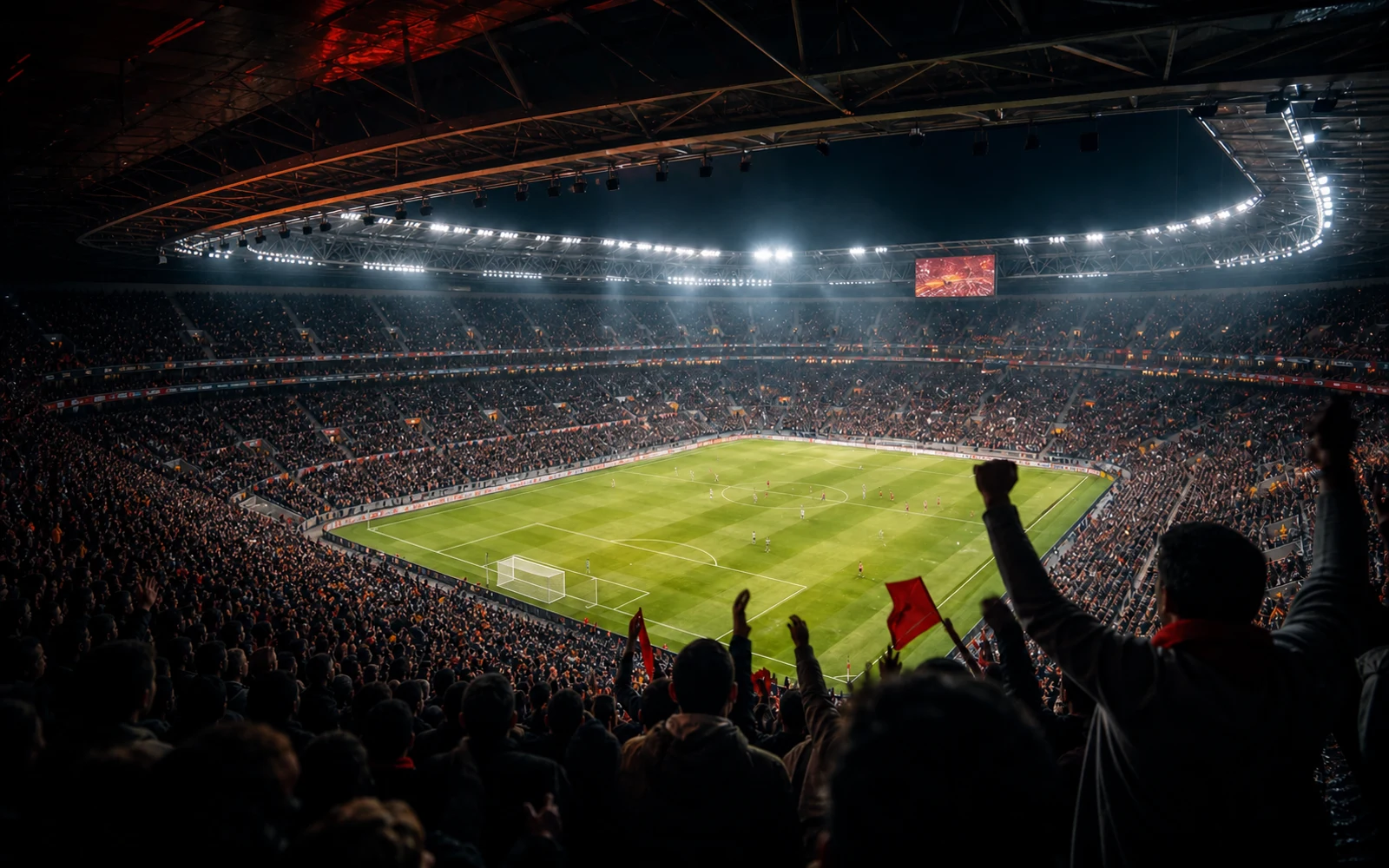 Stade international plein lors d'un match de football pour enigMatch